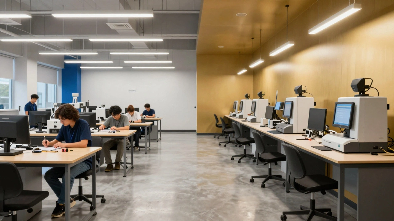 Comparison of public community college vs private trade school facilities